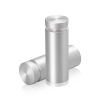 3/4'' Diameter X 1-3/4'' Barrel Length, Aluminum Flat Head Standoffs, Clear Anodized Finish Easy Fasten Standoff (For Inside / Outside use) Tamper Proof Standoff [Required Material Hole Size: 7/16'']