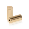3/4'' Diameter X 1-3/4'' Barrel Length, Aluminum Flat Head Standoffs, Champagne Anodized Finish Easy Fasten Standoff (For Inside / Outside use) Tamper Proof Standoff [Required Material Hole Size: 7/16'']