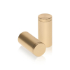 3/4'' Diameter X 1-3/4'' Barrel Length, Aluminum Flat Head Standoffs, Champagne Anodized Finish Easy Fasten Standoff (For Inside / Outside use) Tamper Proof Standoff [Required Material Hole Size: 7/16'']