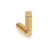 3/4'' Diameter X 1-3/4'' Barrel Length, Aluminum Flat Head Standoffs, Matte Champagne Anodized Finish Easy Fasten Standoff (For Inside / Outside use) Tamper Proof Standoff [Required Material Hole Size: 7/16'']