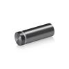 3/4'' Diameter X 1-3/4'' Barrel Length, Aluminum Flat Head Standoffs, Titanium Anodized Finish Easy Fasten Standoff (For Inside / Outside use) Tamper Proof Standoff [Required Material Hole Size: 7/16'']