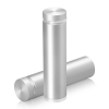 3/4'' Diameter X 2-1/2'' Barrel Length, Aluminum Flat Head Standoffs, Clear Anodized Finish Easy Fasten Standoff (For Inside / Outside use) Tamper Proof Standoff [Required Material Hole Size: 7/16'']