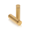 3/4'' Diameter X 2-1/2'' Barrel Length, Aluminum Flat Head Standoffs, Champagne Anodized Finish Easy Fasten Standoff (For Inside / Outside use) Tamper Proof Standoff [Required Material Hole Size: 7/16'']