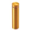 3/4'' Diameter X 2-1/2'' Barrel Length, Aluminum Flat Head Standoffs, Gold Anodized Finish Easy Fasten Standoff (For Inside / Outside use) Tamper Proof Standoff [Required Material Hole Size: 7/16'']