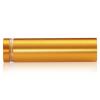 3/4'' Diameter X 2-1/2'' Barrel Length, Aluminum Flat Head Standoffs, Gold Anodized Finish Easy Fasten Standoff (For Inside / Outside use) Tamper Proof Standoff [Required Material Hole Size: 7/16'']