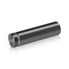 3/4'' Diameter X 2-1/2'' Barrel Length, Aluminum Flat Head Standoffs, Titanium Anodized Finish Easy Fasten Standoff (For Inside / Outside use) Tamper Proof Standoff [Required Material Hole Size: 7/16'']