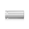 7/8'' Diameter X 1-3/4'' Barrel Length, Aluminum Flat Head Standoffs, Clear Anodized Finish Easy Fasten Standoff (For Inside / Outside use) Tamper Proof Standoff [Required Material Hole Size: 7/16'']