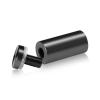 7/8'' Diameter X 1-3/4'' Barrel Length, Aluminum Flat Head Standoffs, Titanium Anodized Finish Easy Fasten Standoff (For Inside / Outside use) Tamper Proof Standoff [Required Material Hole Size: 7/16'']