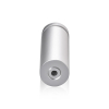 7/8'' Diameter X 2-1/2'' Barrel Length, Aluminum Flat Head Standoffs, Clear Anodized Finish Easy Fasten Standoff (For Inside / Outside use) Tamper Proof Standoff [Required Material Hole Size: 7/16'']