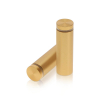 7/8'' Diameter X 2-1/2'' Barrel Length, Aluminum Flat Head Standoffs, Matte Champagne Anodized Finish Easy Fasten Standoff (For Inside / Outside use) Tamper Proof Standoff [Required Material Hole Size: 7/16'']