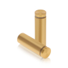 7/8'' Diameter X 2-1/2'' Barrel Length, Aluminum Flat Head Standoffs, Matte Champagne Anodized Finish Easy Fasten Standoff (For Inside / Outside use) Tamper Proof Standoff [Required Material Hole Size: 7/16'']