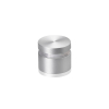 1'' Diameter X 1/2'' Barrel Length, Aluminum Flat Head Standoffs, Clear Anodized Finish Easy Fasten Standoff (For Inside / Outside use) Tamper Proof Standoff [Required Material Hole Size: 7/16'']
