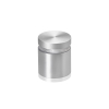 1'' Diameter X 3/4'' Barrel Length, Aluminum Flat Head Standoffs, Clear Anodized Finish Easy Fasten Standoff (For Inside / Outside use) Tamper Proof Standoff [Required Material Hole Size: 7/16'']