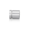 1'' Diameter X 3/4'' Barrel Length, Aluminum Flat Head Standoffs, Clear Anodized Finish Easy Fasten Standoff (For Inside / Outside use) Tamper Proof Standoff [Required Material Hole Size: 7/16'']