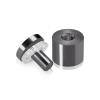 1'' Diameter X 3/4'' Barrel Length, Aluminum Flat Head Standoffs, Titanium Anodized Finish Easy Fasten Standoff (For Inside / Outside use) Tamper Proof Standoff [Required Material Hole Size: 7/16'']