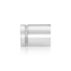 1'' Diameter X 1'' Barrel Length, Aluminum Flat Head Standoffs, Clear Anodized Finish Easy Fasten Standoff (For Inside / Outside use) Tamper Proof Standoff [Required Material Hole Size: 7/16'']