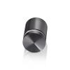 1'' Diameter X 1'' Barrel Length, Aluminum Flat Head Standoffs, Titanium Anodized Finish Easy Fasten Standoff (For Inside / Outside use) Tamper Proof Standoff [Required Material Hole Size: 7/16'']