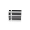 1'' Diameter X 1'' Barrel Length, Aluminum Flat Head Standoffs, Titanium Anodized Finish Easy Fasten Standoff (For Inside / Outside use) Tamper Proof Standoff [Required Material Hole Size: 7/16'']