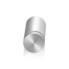 1'' Diameter X 1-3/4'' Barrel Length, Aluminum Flat Head Standoffs, Clear Anodized Finish Easy Fasten Standoff (For Inside / Outside use) Tamper Proof Standoff [Required Material Hole Size: 7/16'']