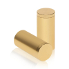 1'' Diameter X 1-3/4'' Barrel Length, Aluminum Flat Head Standoffs, Champagne Anodized Finish Easy Fasten Standoff (For Inside / Outside use) Tamper Proof Standoff [Required Material Hole Size: 7/16'']