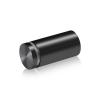 1'' Diameter X 1-3/4'' Barrel Length, Aluminum Flat Head Standoffs, Titanium Anodized Finish Easy Fasten Standoff (For Inside / Outside use) Tamper Proof Standoff [Required Material Hole Size: 7/16'']