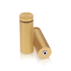 1'' Diameter X 2-1/2'' Barrel Length, Aluminum Flat Head Standoffs, Champagne Anodized Finish Easy Fasten Standoff (For Inside / Outside use) Tamper Proof Standoff [Required Material Hole Size: 7/16'']
