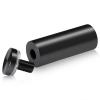 1'' Diameter X 2-1/2'' Barrel Length, Aluminum Flat Head Standoffs, Titanium Anodized Finish Easy Fasten Standoff (For Inside / Outside use) Tamper Proof Standoff [Required Material Hole Size: 7/16'']