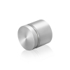 1-1/4'' Diameter X 3/4'' Barrel Length, Aluminum Flat Head Standoffs, Clear Anodized Finish Easy Fasten Standoff (For Inside / Outside use) Tamper Proof Standoff [Required Material Hole Size: 7/16'']