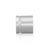 1-1/4'' Diameter X 3/4'' Barrel Length, Aluminum Flat Head Standoffs, Clear Anodized Finish Easy Fasten Standoff (For Inside / Outside use) Tamper Proof Standoff [Required Material Hole Size: 7/16'']