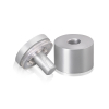 1-1/4'' Diameter X 3/4'' Barrel Length, Aluminum Flat Head Standoffs, Clear Anodized Finish Easy Fasten Standoff (For Inside / Outside use) Tamper Proof Standoff [Required Material Hole Size: 7/16'']