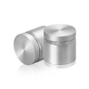 1-1/4'' Diameter X 3/4'' Barrel Length, Aluminum Flat Head Standoffs, Clear Anodized Finish Easy Fasten Standoff (For Inside / Outside use) Tamper Proof Standoff [Required Material Hole Size: 7/16'']