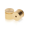 1-1/4'' Diameter X 3/4'' Barrel Length, Aluminum Flat Head Standoffs, Champagne Anodized Finish Easy Fasten Standoff (For Inside / Outside use) Tamper Proof Standoff [Required Material Hole Size: 7/16'']