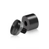 1-1/4'' Diameter X 3/4'' Barrel Length, Aluminum Flat Head Standoffs, Titanium Anodized Finish Easy Fasten Standoff (For Inside / Outside use) Tamper Proof Standoff [Required Material Hole Size: 7/16'']