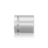 1-1/4'' Diameter X 1'' Barrel Length, Aluminum Flat Head Standoffs, Clear Anodized Finish Easy Fasten Standoff (For Inside / Outside use) Tamper Proof Standoff [Required Material Hole Size: 7/16'']