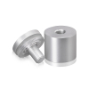 1-1/4'' Diameter X 1'' Barrel Length, Aluminum Flat Head Standoffs, Clear Anodized Finish Easy Fasten Standoff (For Inside / Outside use) Tamper Proof Standoff [Required Material Hole Size: 7/16'']