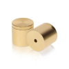 1-1/4'' Diameter X 1'' Barrel Length, Aluminum Flat Head Standoffs, Champagne Anodized Finish Easy Fasten Standoff (For Inside / Outside use) Tamper Proof Standoff [Required Material Hole Size: 7/16'']