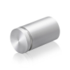 1-1/4'' Diameter X 1-3/4'' Barrel Length, Aluminum Flat Head Standoffs, Clear Anodized Finish Easy Fasten Standoff (For Inside / Outside use) Tamper Proof Standoff [Required Material Hole Size: 7/16'']