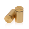 1-1/4'' Diameter X 1-3/4'' Barrel Length, Aluminum Flat Head Standoffs, Matte Champagne Anodized Finish Easy Fasten Standoff (For Inside / Outside use) Tamper Proof Standoff [Required Material Hole Size: 7/16'']