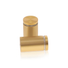 1-1/4'' Diameter X 1-3/4'' Barrel Length, Aluminum Flat Head Standoffs, Matte Champagne Anodized Finish Easy Fasten Standoff (For Inside / Outside use) Tamper Proof Standoff [Required Material Hole Size: 7/16'']