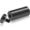 1-1/4'' Diameter X 2-1/2'' Barrel Length, Aluminum Flat Head Standoffs, Titanium Anodized Finish Easy Fasten Standoff (For Inside / Outside use) Tamper Proof Standoff [Required Material Hole Size: 7/16'']