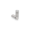 1/2'' Diameter X 3/4'' Barrel Length, Hollow Stainless Steel Brushed Finish. Easy Fasten Standoff (For Inside Use Only) [Required Material Hole Size: 3/8'']