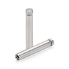 1/2'' Diameter X 2-1/2'' Barrel Length, Hollow Stainless Steel Brushed Finish. Easy Fasten Standoff (For Inside Use Only) [Required Material Hole Size: 3/8'']