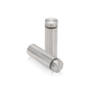 5/8'' Diameter X 1-3/4'' Barrel Length, Hollow Stainless Steel Brushed Finish. Easy Fasten Standoff (For Inside Use Only) [Required Material Hole Size: 7/16'']