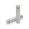 (Set of 4) 5/8'' Diameter X 2-1/2'' Barrel Length, Hollow Stainless Steel Brushed Finish. Easy Fasten Standoff with (4) 2208Z Screws and (4) LANC1 Anchors for concrete or drywall (For Inside Use Only) [Required Material Hole Size: 7/16'']