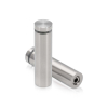 (Set of 4) 3/4'' Diameter X 2-1/2'' Barrel Length, Hollow Stainless Steel Brushed Finish. Easy Fasten Standoff with (4) 2216Z Screws and (4) LANC1 Anchors for concrete or drywall (For Inside Use Only) [Required Material Hole Size: 7/16'']