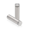 3/4'' Diameter X 2-1/2'' Barrel Length, Hollow Hollow Stainless Steel Brushed Finish. Easy Fasten Standoff (For Inside Use Only) [Required Material Hole Size: 7/16'']