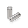 7/8'' Diameter X 1-3/4'' Barrel Length, Hollow Stainless Steel Brushed Finish. Easy Fasten Standoff (For Inside Use Only) [Required Material Hole Size: 7/16'']