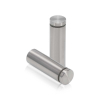 7/8'' Diameter X 2-1/2'' Barrel Length, Hollow Stainless Steel Brushed Finish. Easy Fasten Standoff (For Inside Use Only) [Required Material Hole Size: 7/16'']
