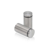 1'' Diameter X 1-3/4'' Barrel Length, Hollow Stainless Steel Brushed Finish. Easy Fasten Standoff (For Inside Use Only) [Required Material Hole Size: 7/16'']