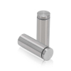1'' Diameter X 2-1/2'' Barrel Length, Hollow Stainless Steel Brushed Finish. Easy Fasten Standoff (For Inside Use Only) [Required Material Hole Size: 7/16'']